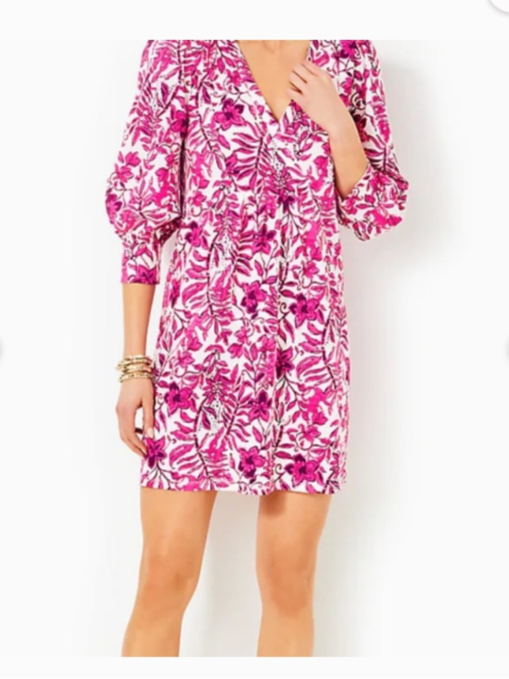 Lilly Pulitzer Cass dress Pink Floral Mini Dress new without tags size  small